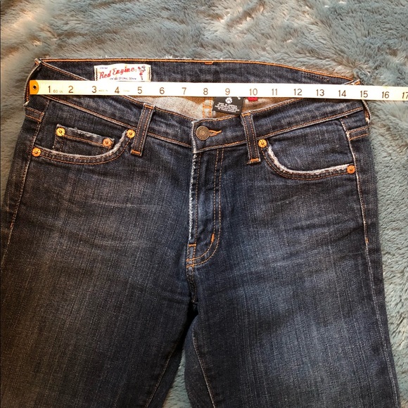Red Engine Cropped Jeans Size 28 - Picture 10 of 14